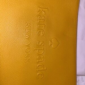 Kate Spade Yellow Pouch 10”x7”